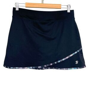 Sofibella Tennis Skort Skirt Black with colorful Trim Size Large